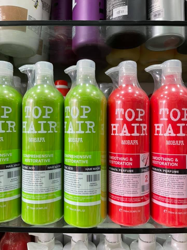 Cặp dầu gội xả Tophair Top Hair Mobafa 750ml x2 Tophair Mobafa phục hồi tóc