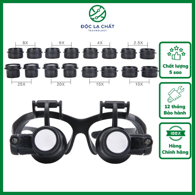 Kính lúp với 8 thấu kính khác nhau 9892G8KX dạng đeo mắt