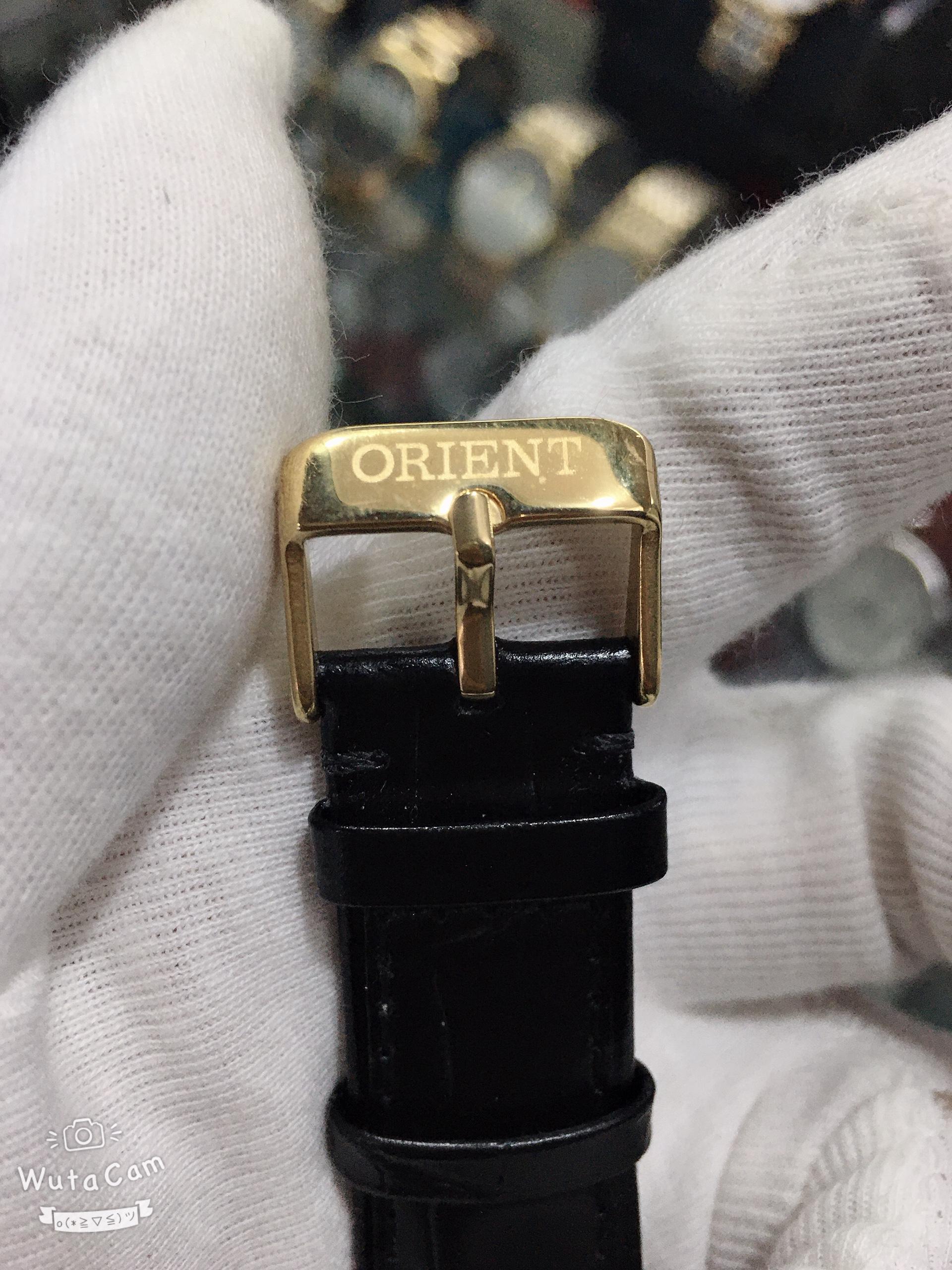 Đồng hồ Orient automatic dây da lộ cơ đáy