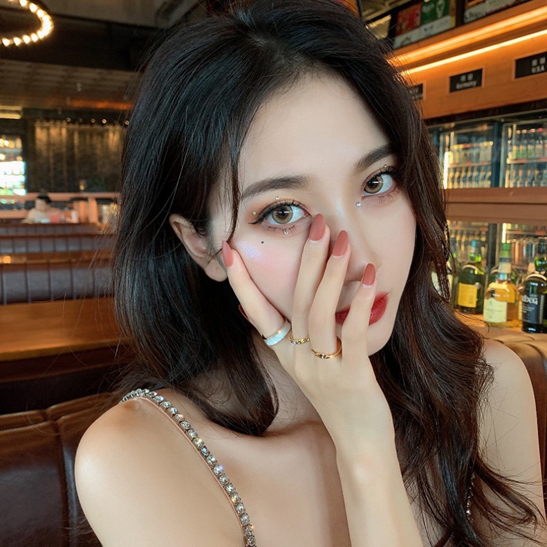 Set 3 Nhẫn Đeo Ngón Tay Phong Cách Hàn Quốc Cá Tính