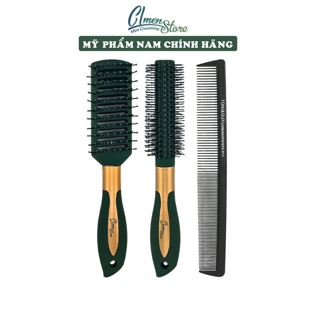 Combo Lược Sấy Tóc (Lược Dài - Lược Bán Nguyệt - Lược Tròn)