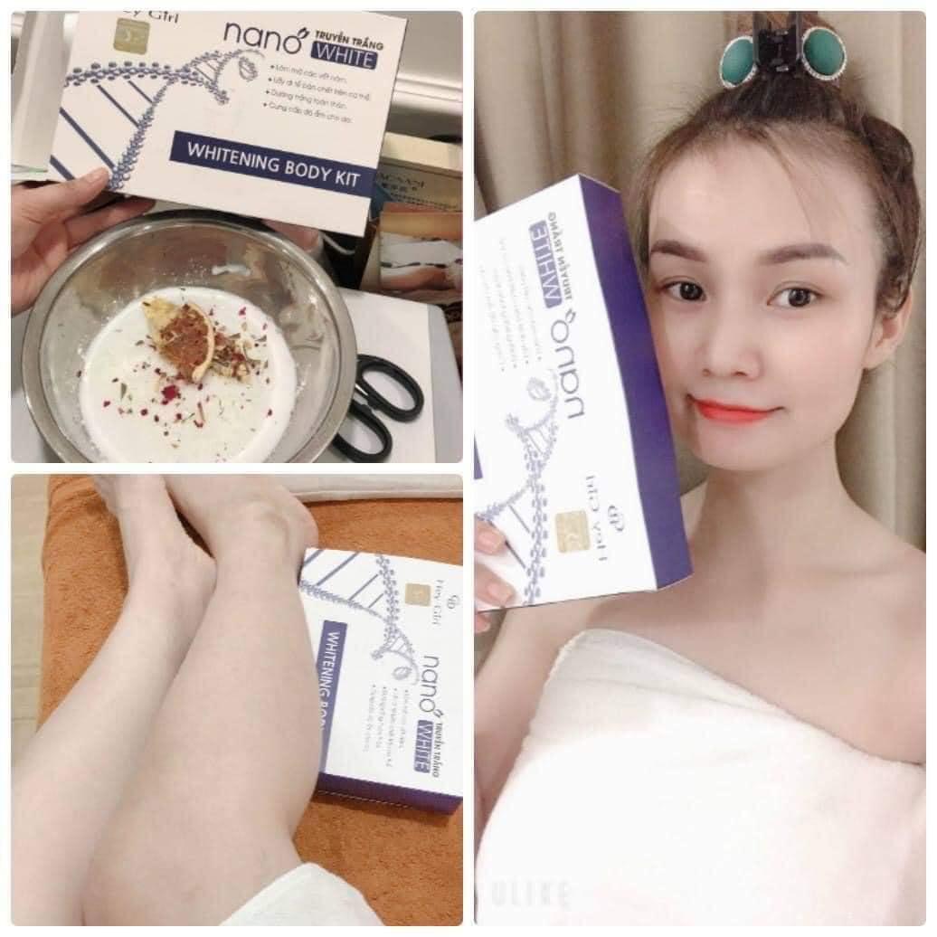 Tắm trắng nano white của spa.Trắng không hồi tone