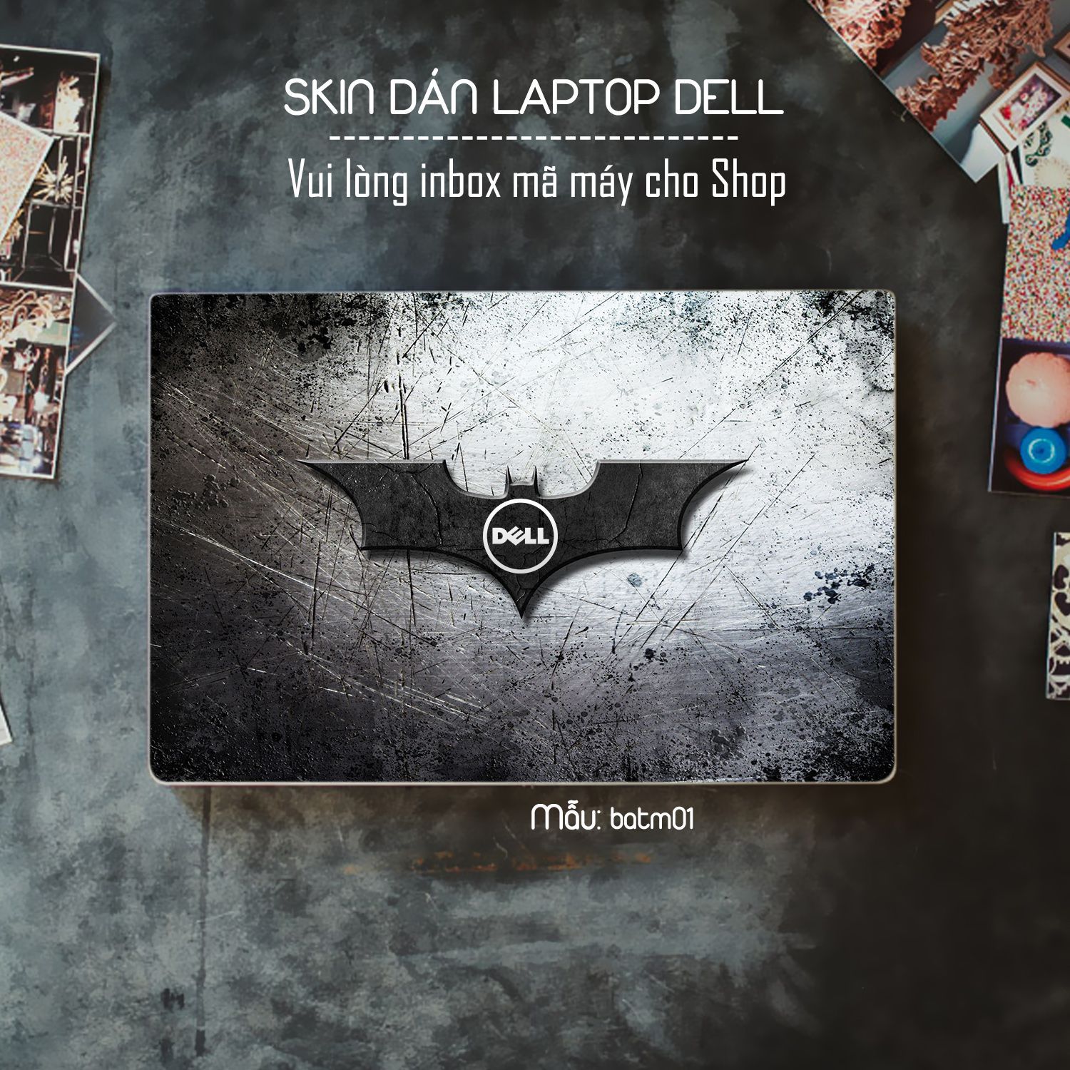 Decal Skin dán Laptop Dell mẫu Batman (inbox mã máy cho shop)