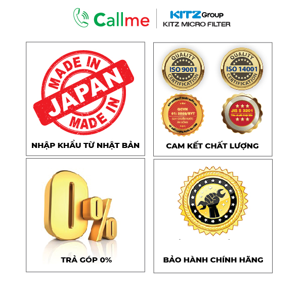Bộ Lọc Nước Nhật Bản Kitz OSSC-4 (Sản phẩm chính hãng - Lọc nước giữ khoáng - Made in Japan)