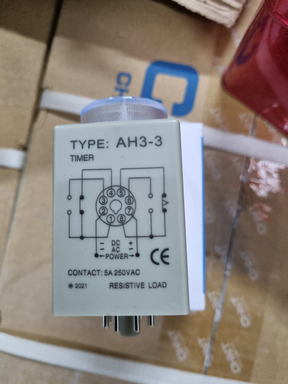 Rơ le thời gian CKC 30S, 60S điện áp 380V kèm đế