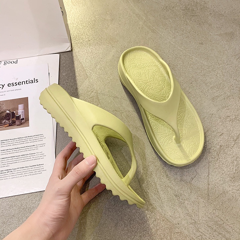 Dép xỏ ngón nam nữ đế 4cm phong cách mùa hè cho cặp đôi