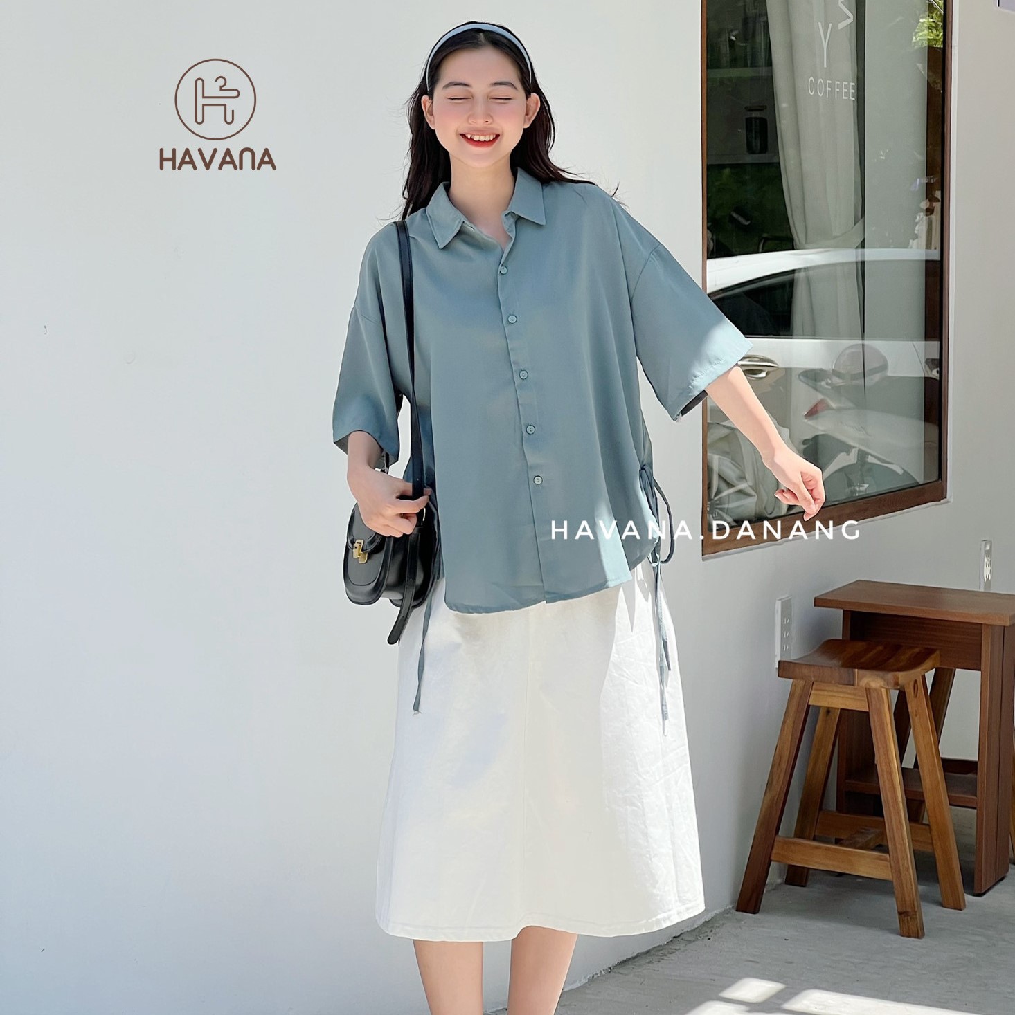 Áo sơ mi lụa nữ, sơ mi lụa cộc tay buộc dây hai bên eo freesize form rộng