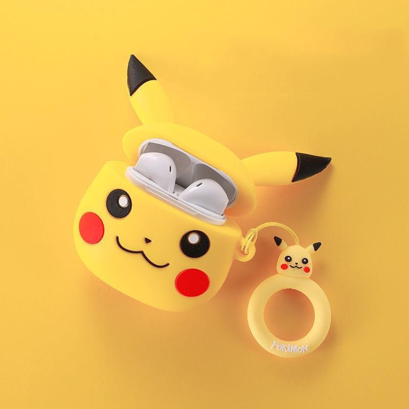 Case bao Airpods 1 2 PRO Pikachu pokemon siêu dễ thương - Vỏ bọc Cover đựng tai nghe không dây