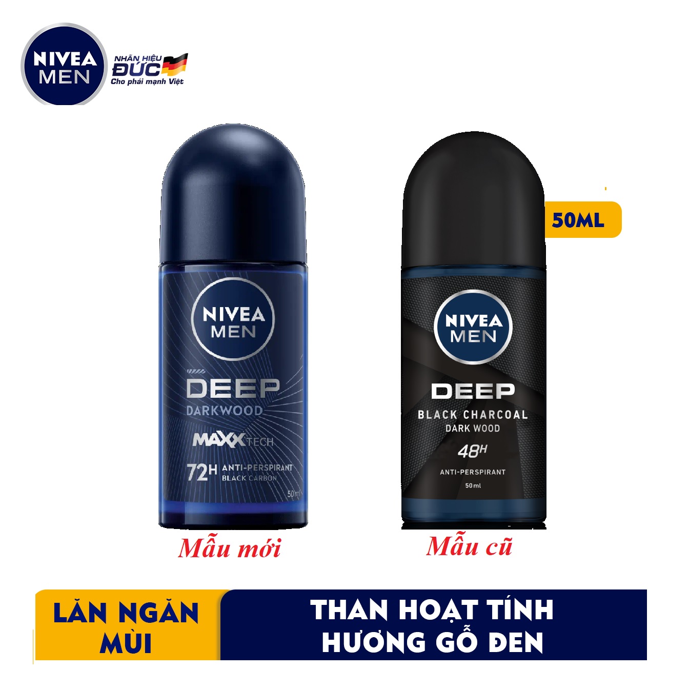 Lăn Ngăn Mùi NIVEA MEN Deep (50 ml)