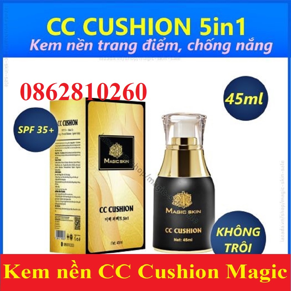 CC Cushion 5in1 kem nền chống nắng dưỡng trắng che khuyết điểm Magic Skin DATE MỚI