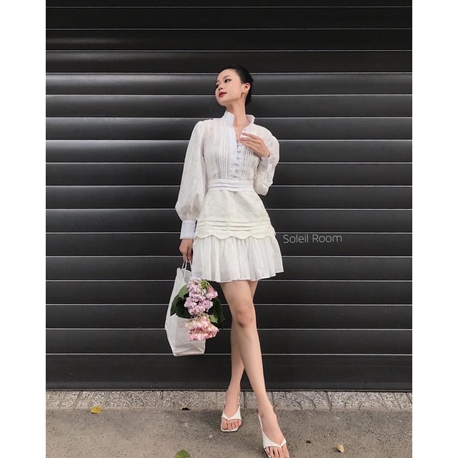 Váy trắng dáng đuôi cá eo tôn dáng CINDY DRESS