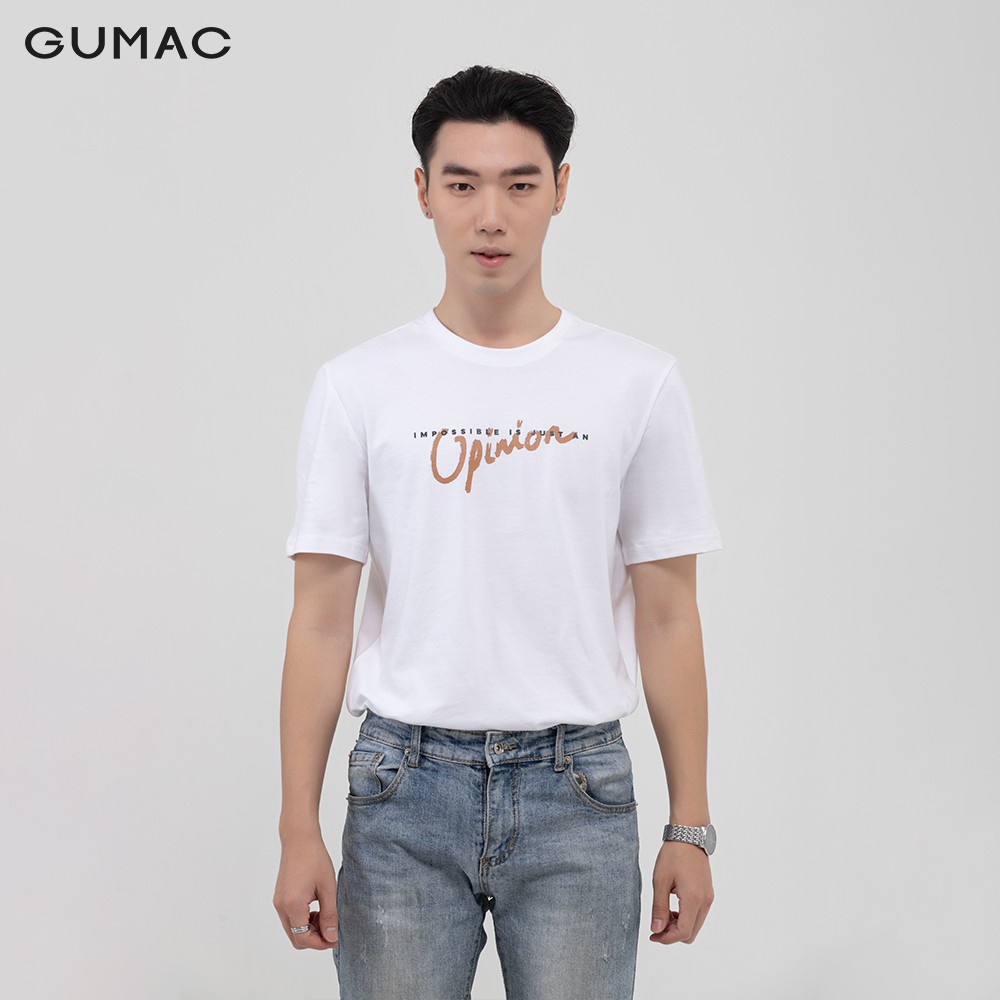 [Mã WABR192 giảm 10% đơn 250K] Áo thun nam in chữ GUMAC đủ màu, đủ size, phong cách năng động ATNB1183