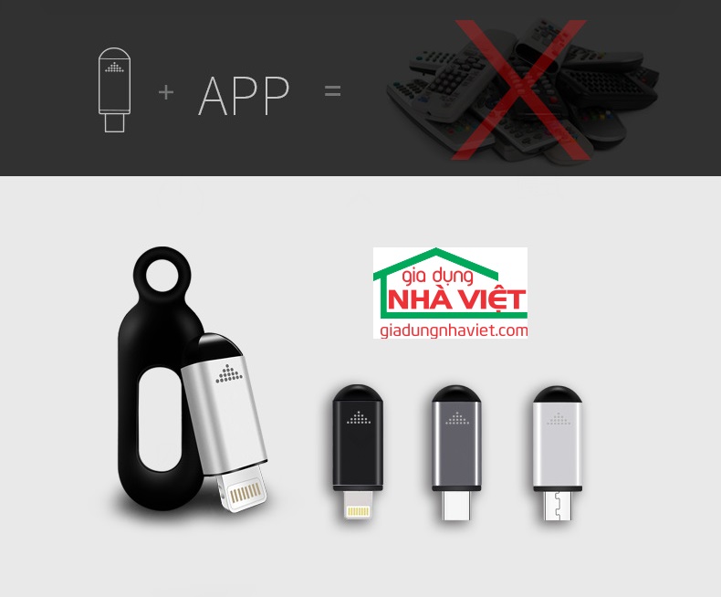 Cổng hồng ngoại điều khiển từ xa SMART Remote Control cho Android iPhone iPad (Lightning/Type-C/MicroUSB)