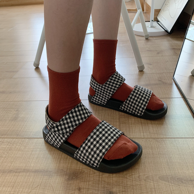 [HCM]( FREESHIP MAX ) Giày sandals nữ caro ulzzang - US174