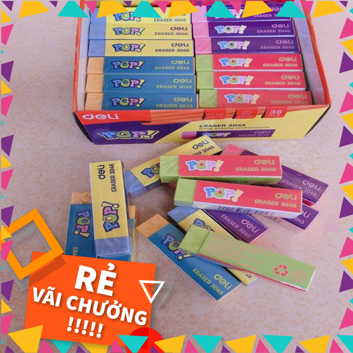 Tẩy Bút Chì Deli 2 Chiếc Loại To