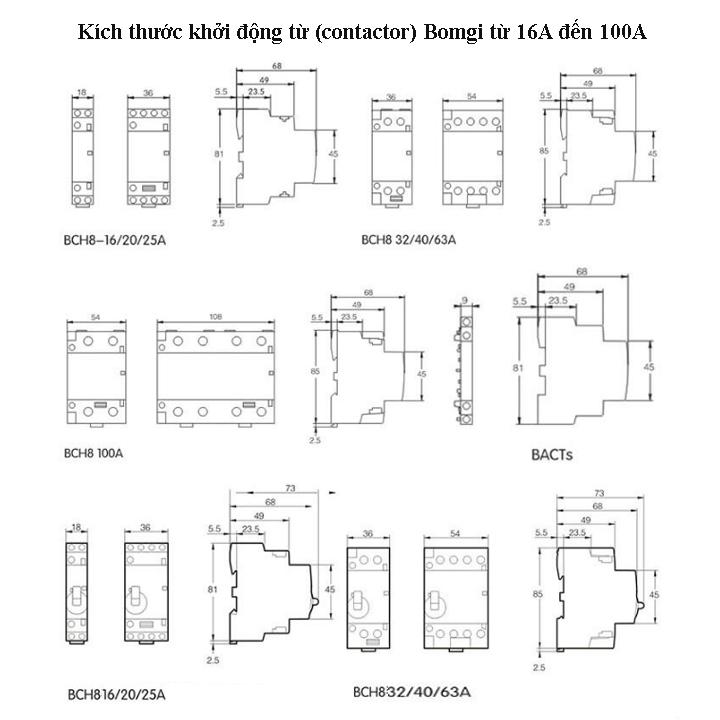 Bộ khởi động từ công tắc tơ 2P 20A 220V lắp kết hợp cùng công tắc điều khiển từ xa wifi, công tắc hẹn giờ, ổ cắm hẹn giờ