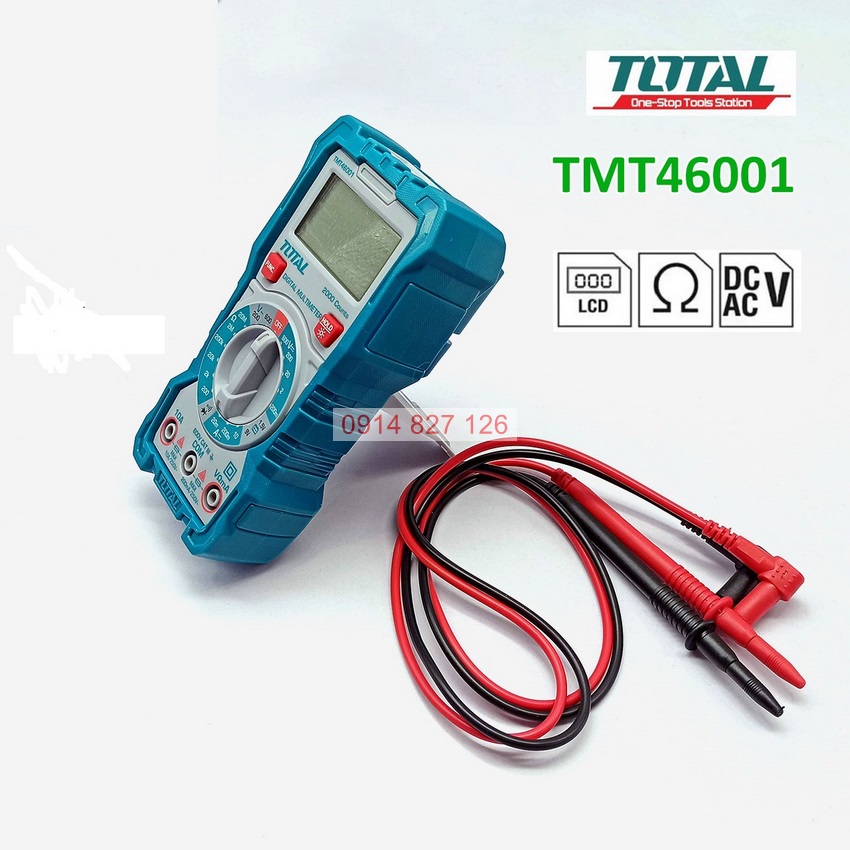 Đồng hồ đo điện vạn năng total đo ac dc 600v 10a, đo dòng điện, điện áp, điện trở, bh 6 tháng cx5