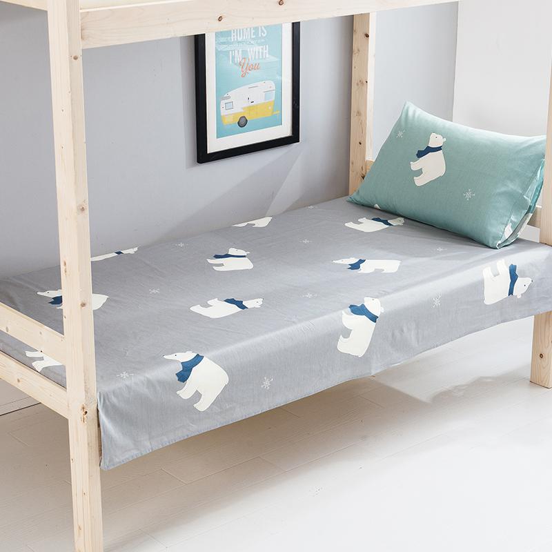 Giản Lược Hoạt Hình 100% Cotton Cả Bộ 0.9/1.2 M Trên Giường Drap Giường Đơn Ký Túc Xá Sinh Viên 100% Cotton Ba Mảnh