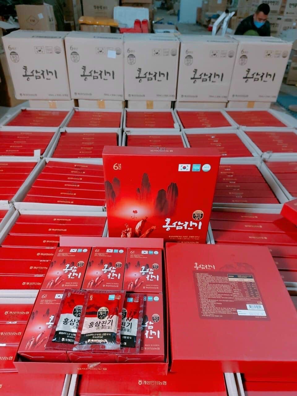 [Hàng Chính Hãng] Nước Hồng Sâm chinki Hàn Quốc 30 gói*50ml