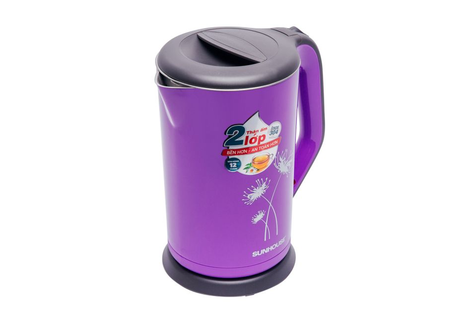 Ấm siêu tốc inox 2 lớp SUNHOUSE SHD1383P Tím
