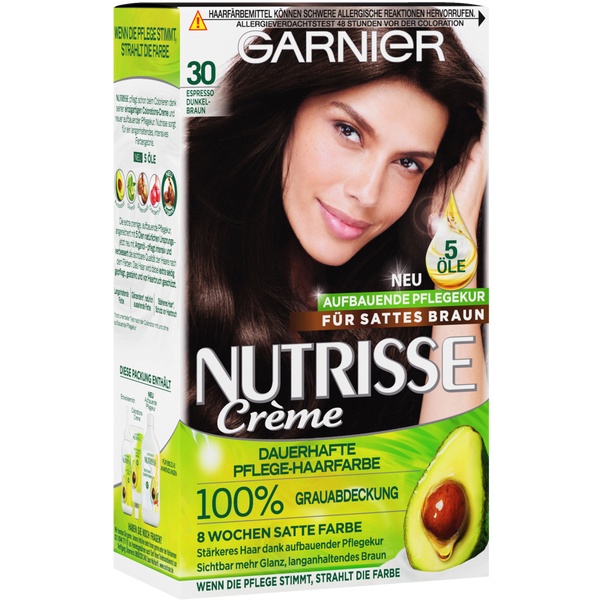 Thuốc nhuộm tóc garnier nutrisse creme phủ bạc bền màu vĩnh cửu ,nội địa Đức