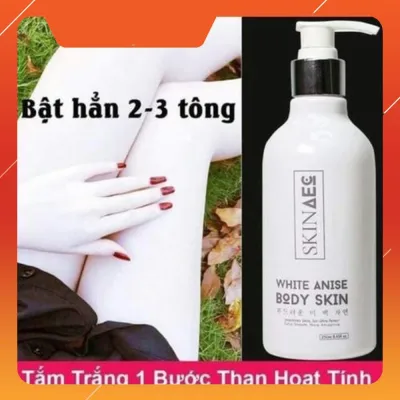T-Sữa Tắm Ủ KíchTrắng Da Than Hoạt Tính Skin AEC White Anise Body Skin - 1 CHAI SỮA TẮM KÍCH TRẮNG DA TOÀN THÂN