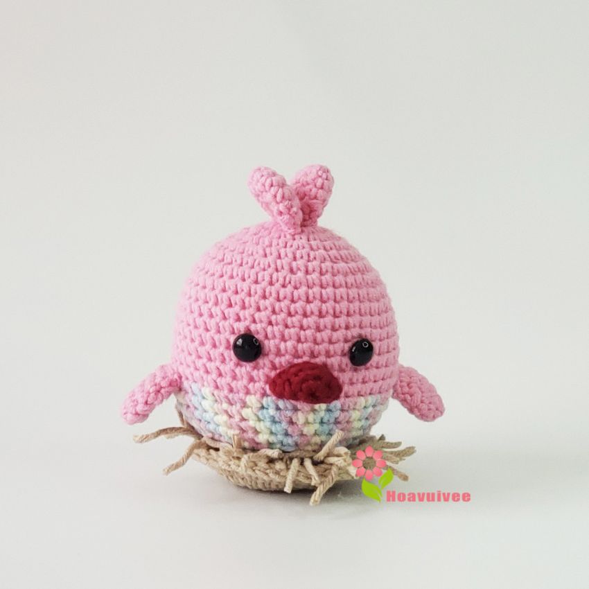 Thú bông len handmade - Gà con móc len dễ thương /Hoavuivee