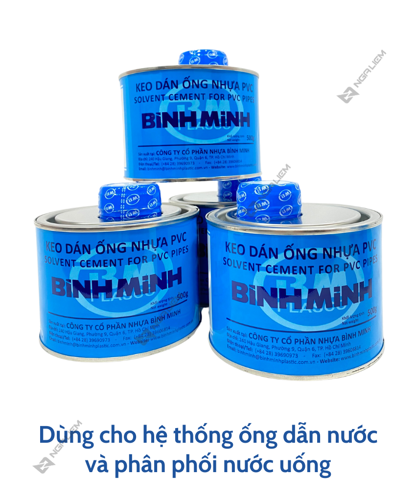Keo Dán Ống Nhựa PVC BÌNH MINH (200gr, 500gr, 1kg)