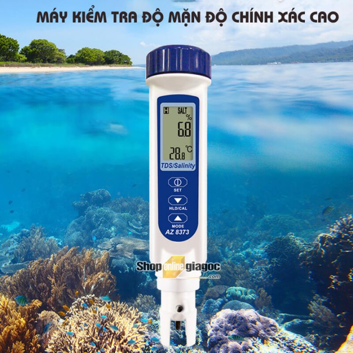 [TẶNG KÈM PIN] -  Bút Đo Độ Mặn Cầm Tay AZ 8373