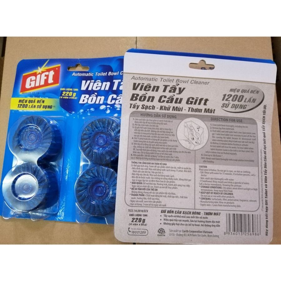 [HCM]VIÊN TẨY BỒN CẦU GIFT ( VỈ 4 VIÊN)