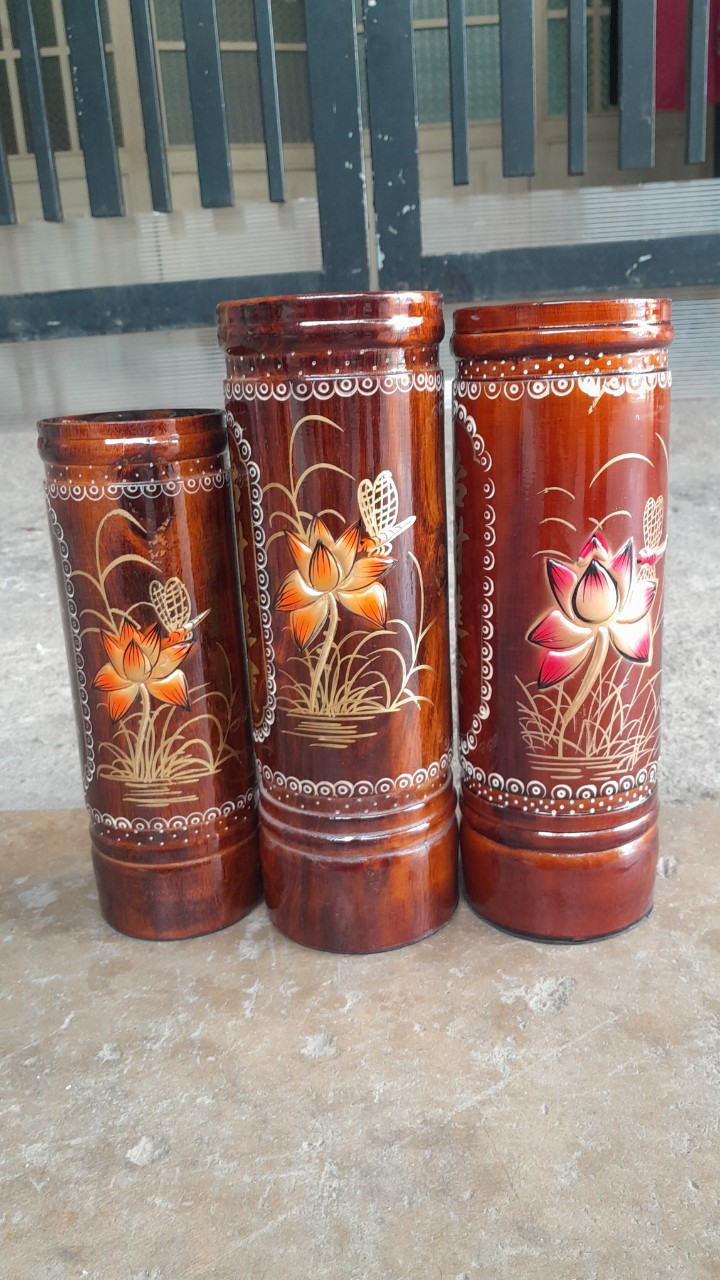 ỐNG ĐỰNG NHANG BẰNG GỖ CAO 32CM (1 ống)