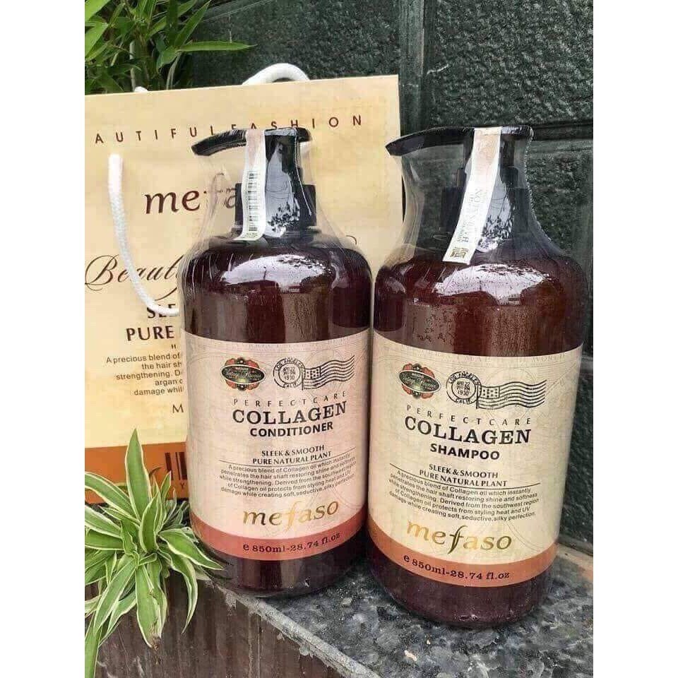 Cặp dầu gội xả Collagen mefaso