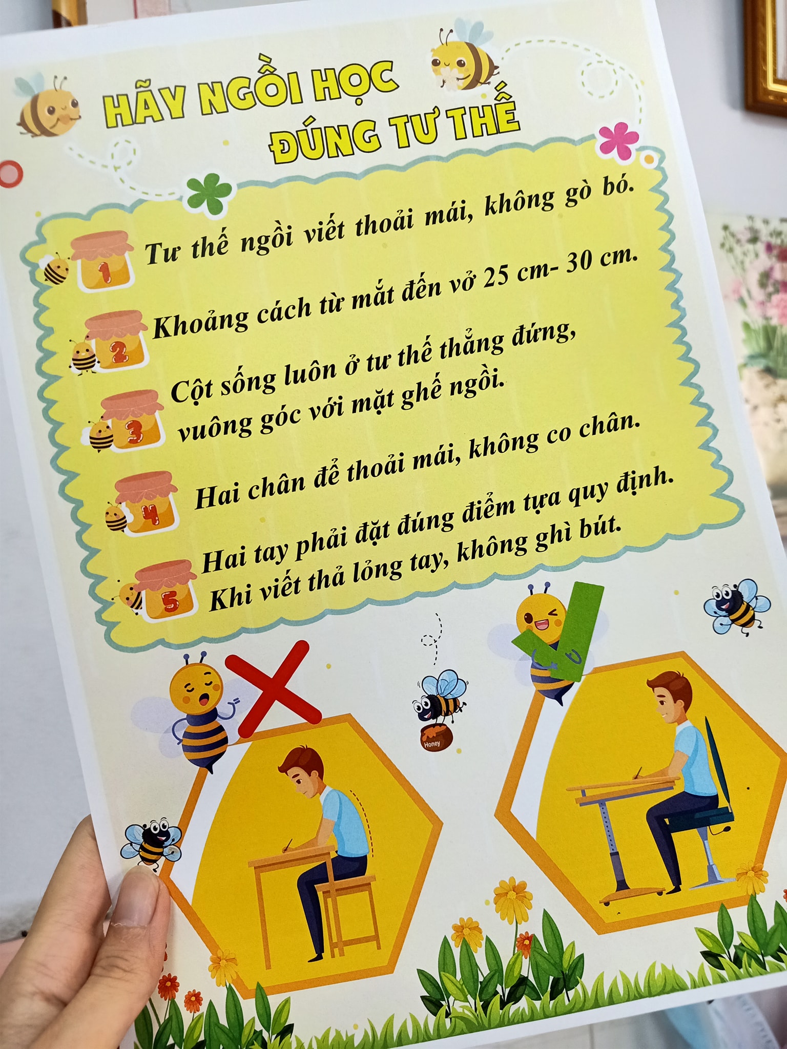 Bộ 6 BƯỚC RỬA TAY trang trí lớp (Đồ Dùng Dạy Học Miki)