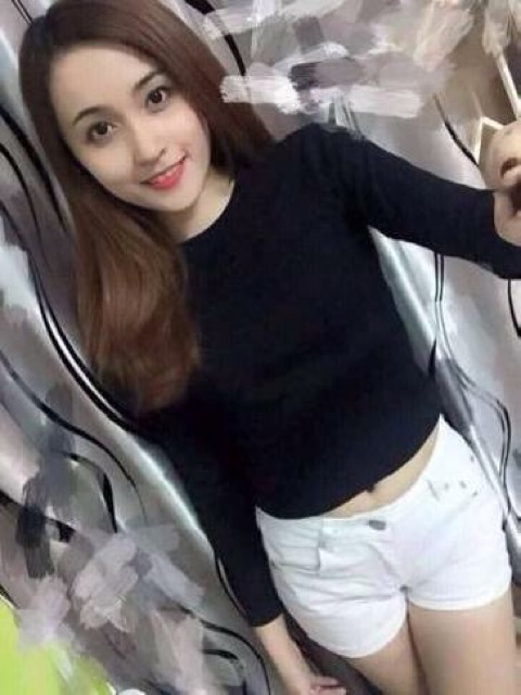 Áo Croptop Len Tăm Tay Dài