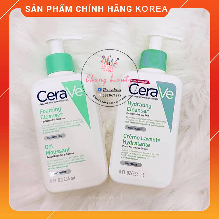 Sữa rửa mặt Cerave dịu nhẹ 236ml Mới Nhất