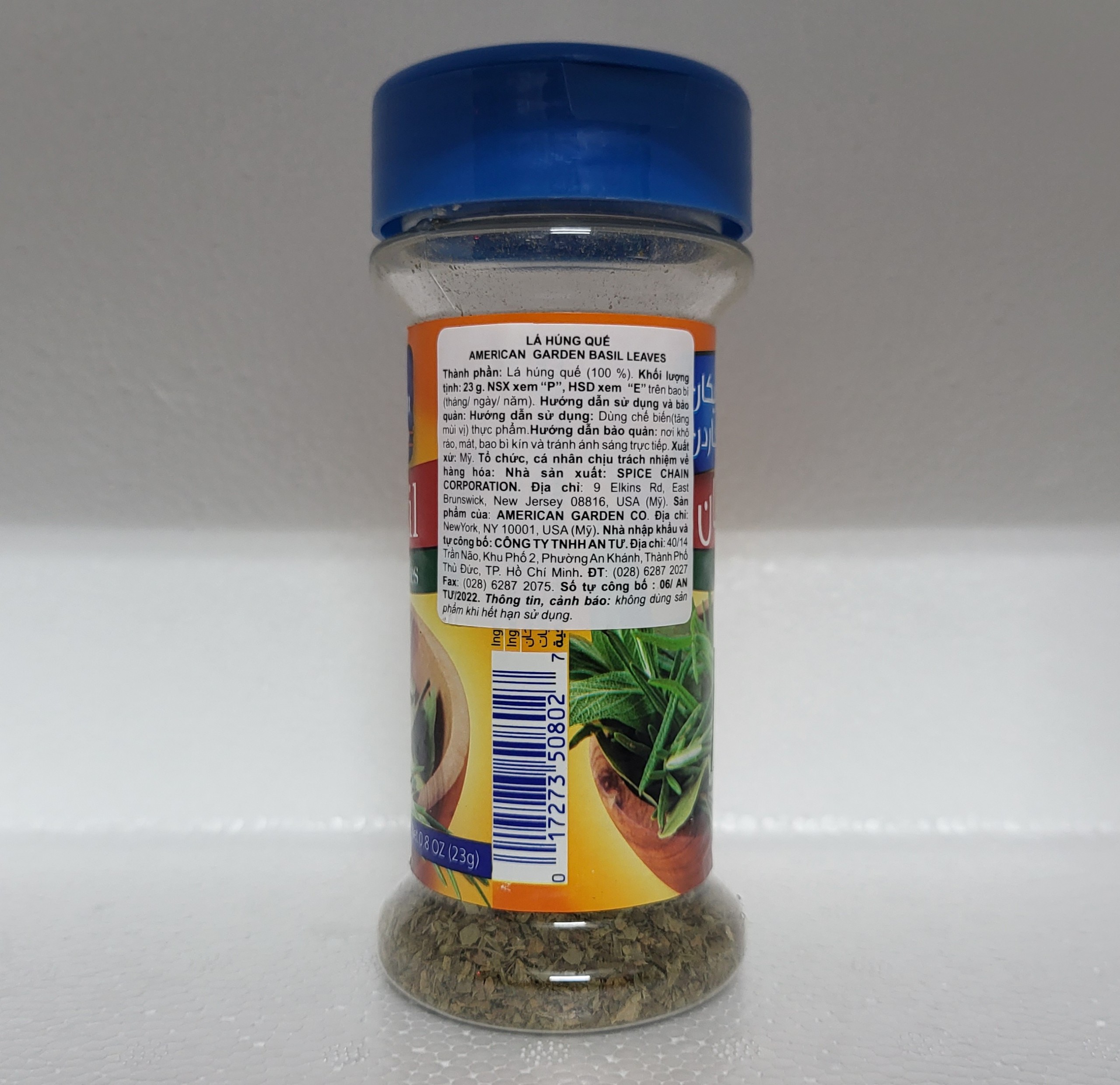 [Lọ 23g] LÁ HÚNG QUẾ [USA] AMERICAN GARDEN Basil Leaves (atu)