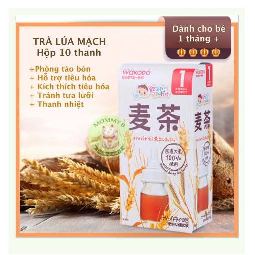 Trà Wakodo Thanh Nhiệt Cho Bé Vị Lúa Mạch 1m+