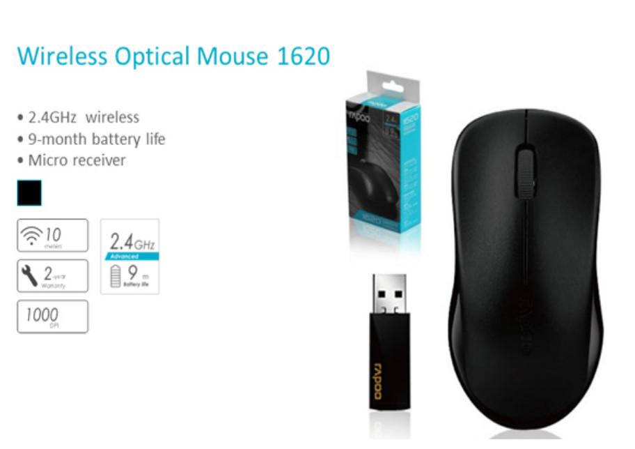 Chuột lazer không dây Rapoo 1620