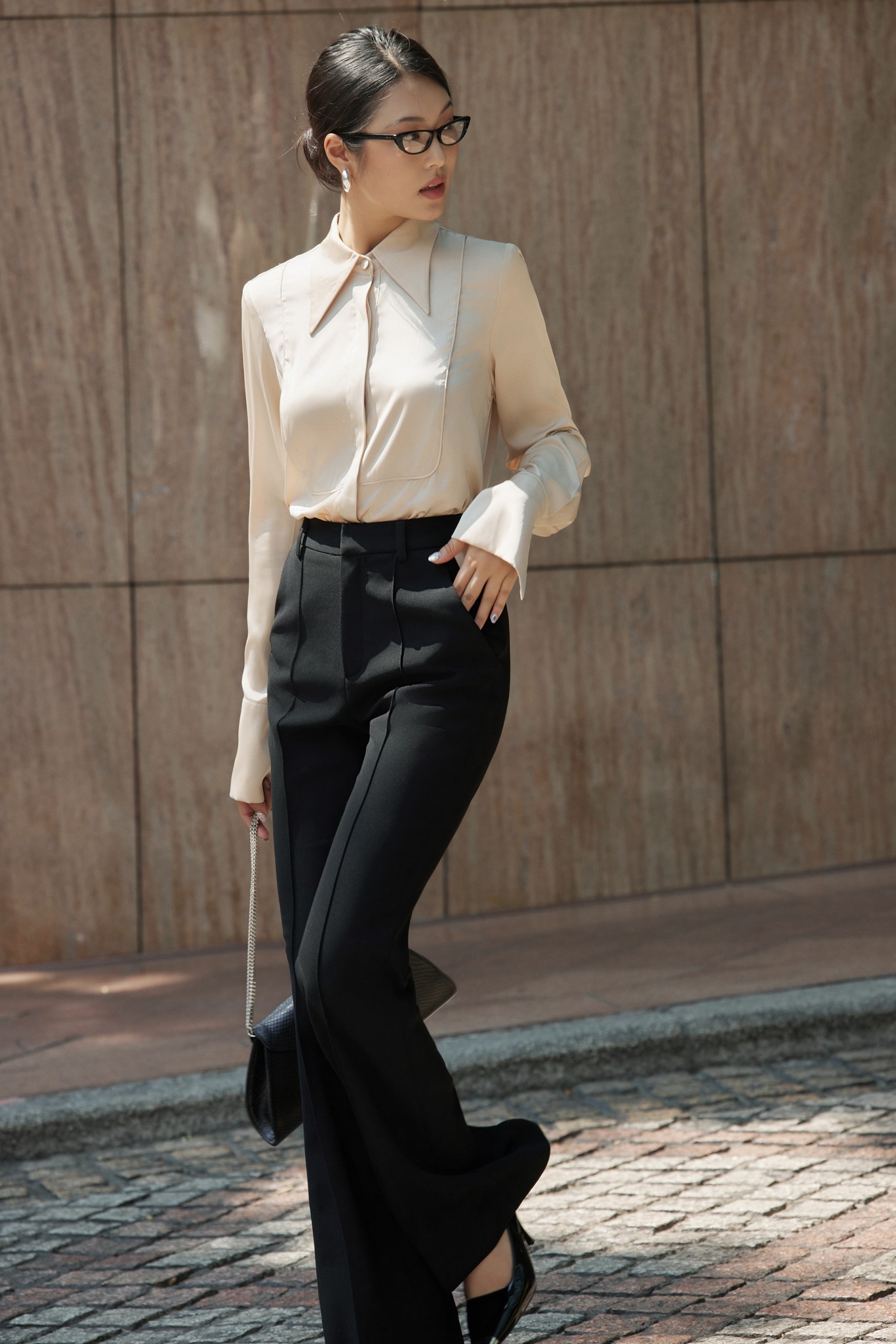 Áo sơ mi lụa mịn da cổ đức HUONG BOUTIQUE BSSM36