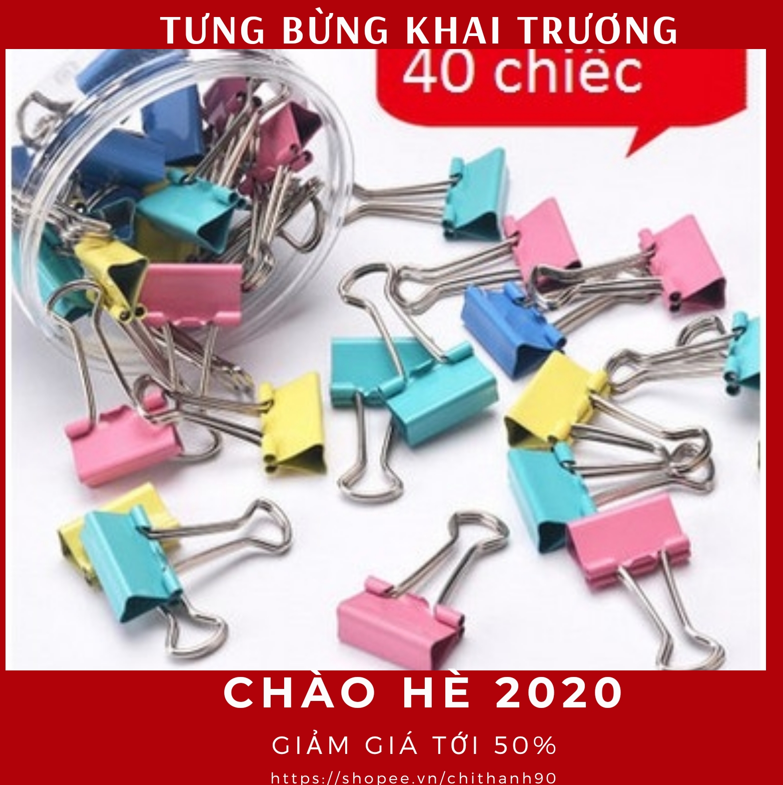 Kẹp giấy kim loại màu