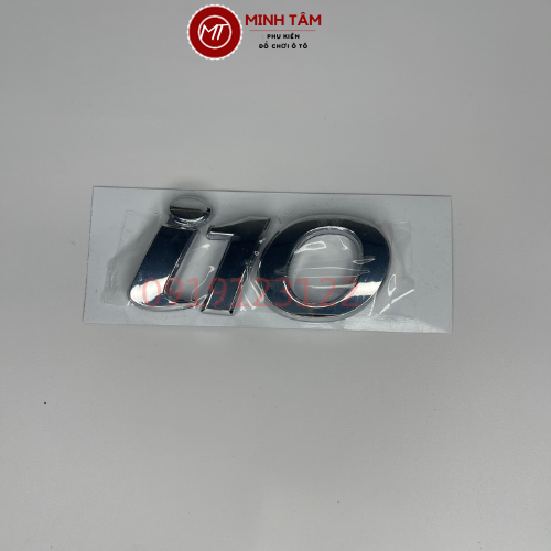Logo chữ nổi i10 dán đuôi xe
