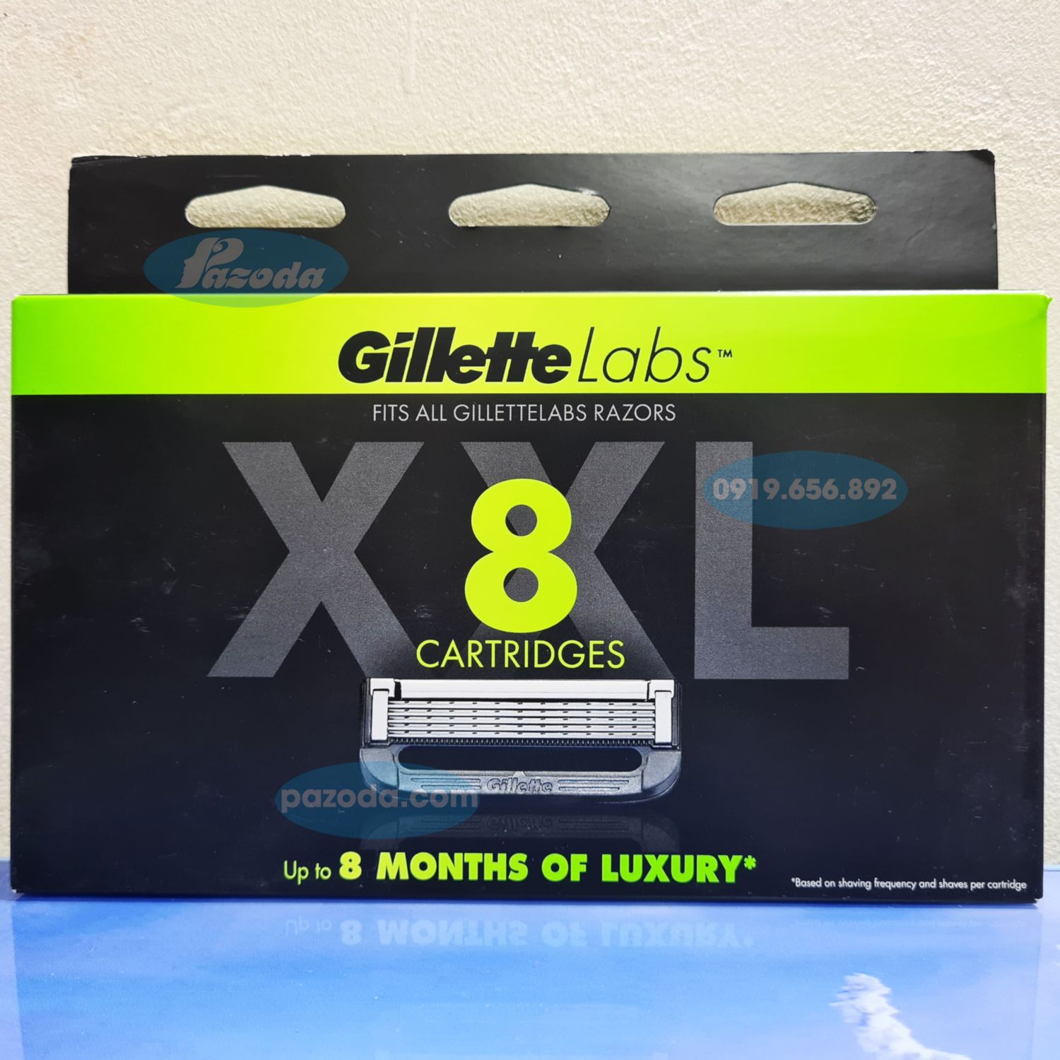 Hộp lưỡi dao cạo râu Gillette Labs (đầu cạo 5 lưỡi cao cấp - không bao gồm tay cầm)