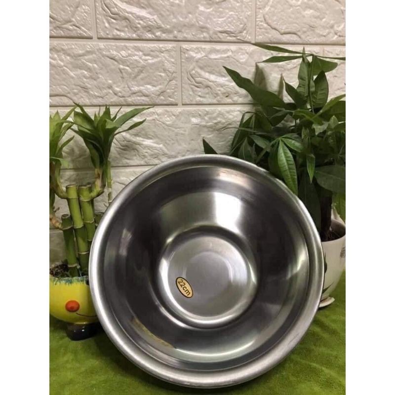 Bát inox rửa mặt dùng trong spa 22cm