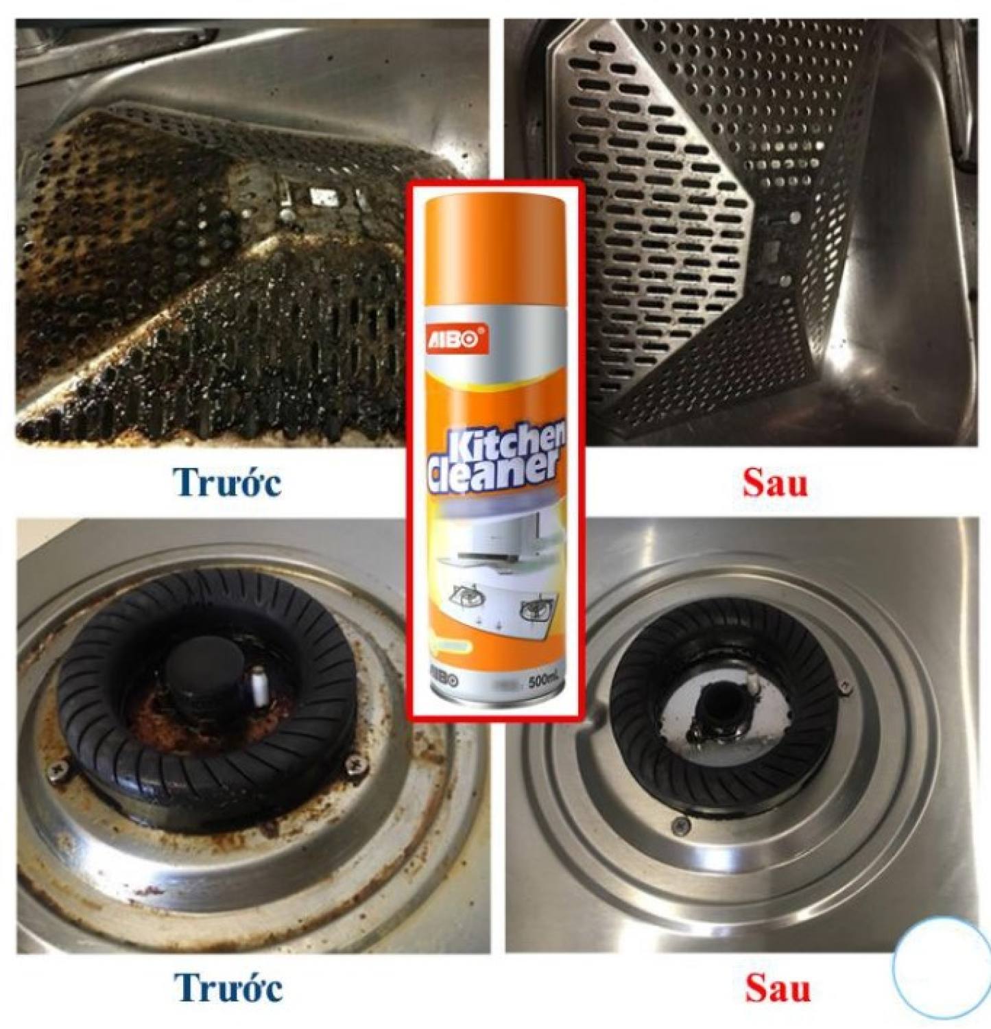 Dung dịch tẩy rửa Kitchen Cleaner 500ml, dung dịch tẩy rửa số 1 siêu sạch siêu sáng Bình Xịt Tẩy Bếp, Xịt Bọt Tuyết Đa Năng, Tẩy Dầu Mỡ