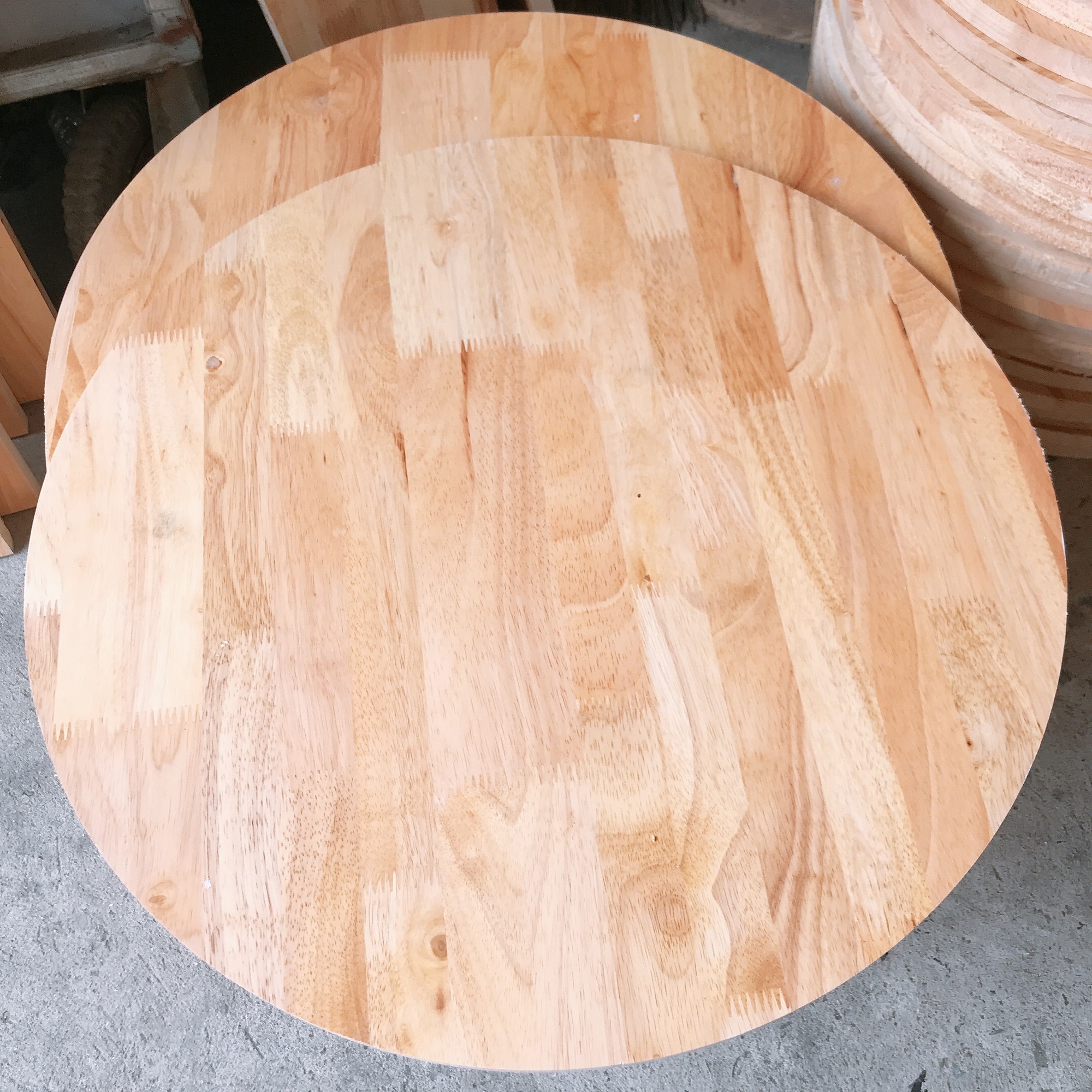 Mặt Bàn Tròn Gỗ Cao Su (dk60cm)