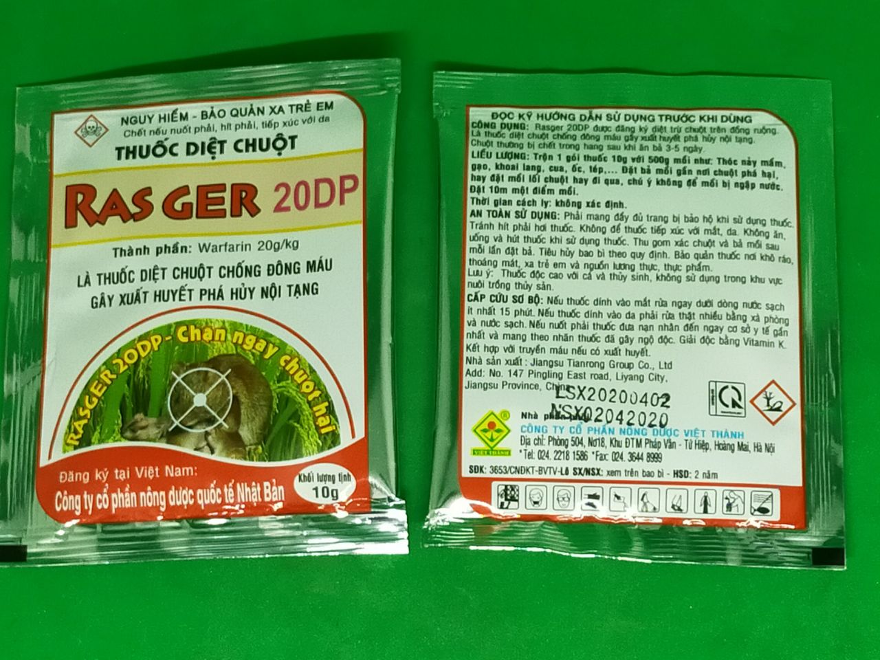 Thuốc Diệt Chuột chống đông máu Ras Ger 20 Dp