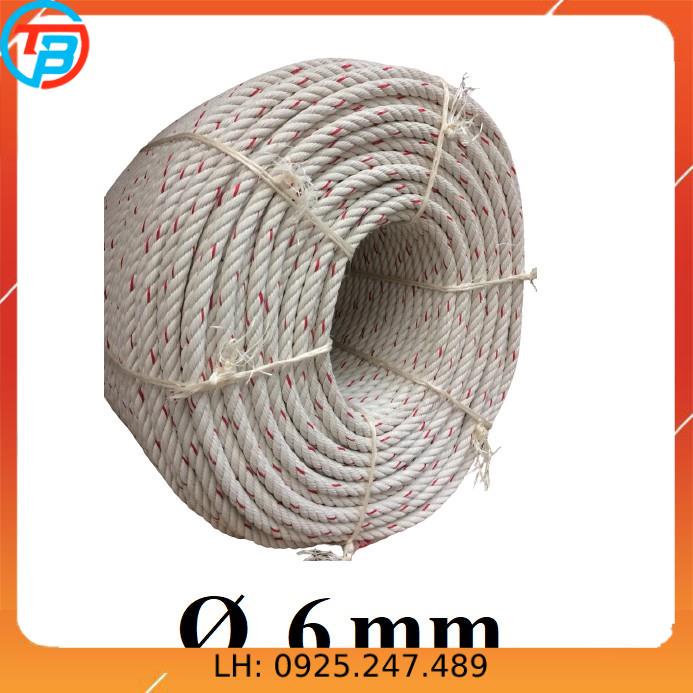 Dây thừng Thái PP chịu lực cao [ Phi 6 mm] CÁP THÉP Thái Bình VinàN.