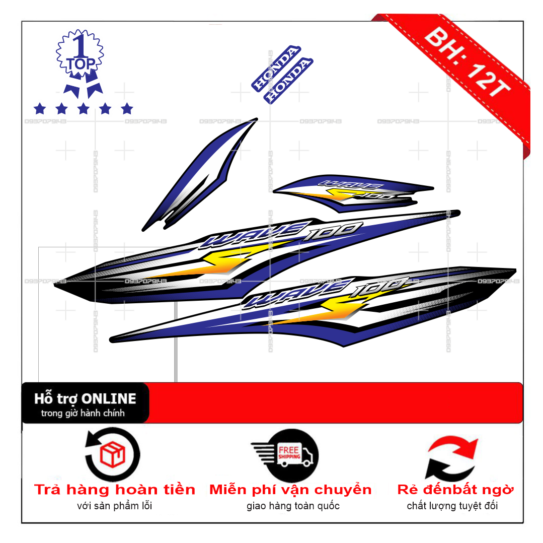 Tem xe wave S100 2016