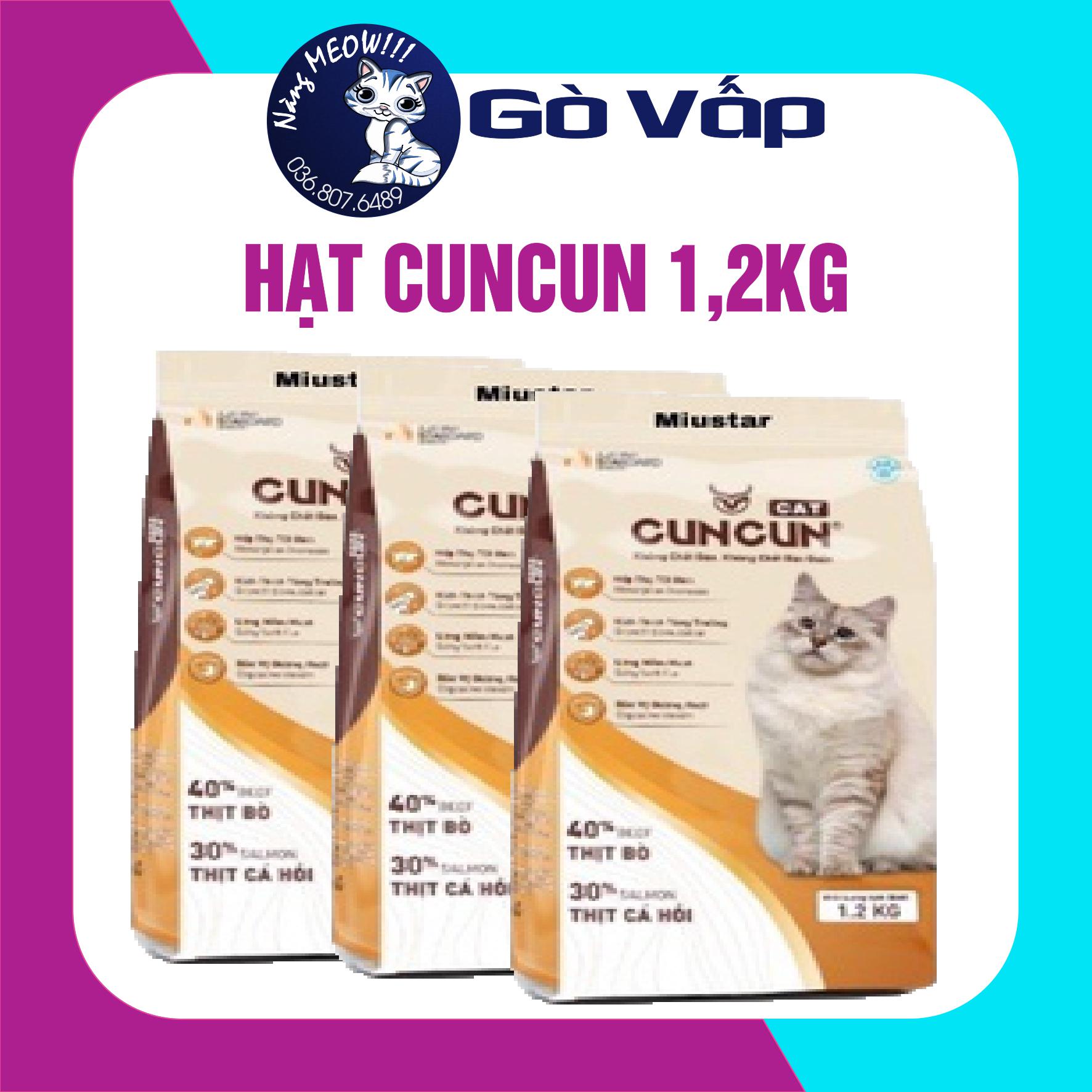 Hạt CUNCUN thức ăn hạt khô cho mèo Túi 1.2kg
