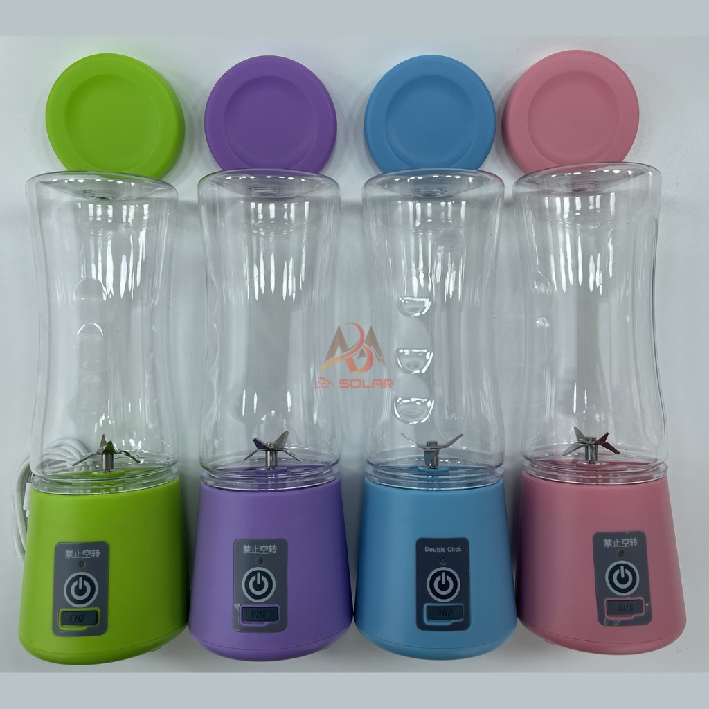 BÁO GIÁ Bộ Dao Làm Bếp Điện Máy Xanh | Shopee Lazada Sendo Tiki mới nhất 52 Máy Xay Sinh Tố Mini Cầm Tay Đa Năng, Tích Điện USB, Xanh Lá,Xanh Dương,Hồng,Tím,4 Lưới Dao Thép Không Gỉ - ABM Solar